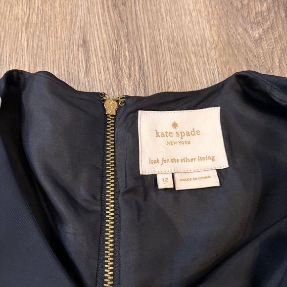 Kate Spade Women’s Cora Bow AOP Midi Shift Dress Viscose Black White Size 12 - Picture 5 of 12